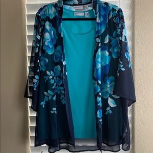 Susan Graver cardigan and matching tank top